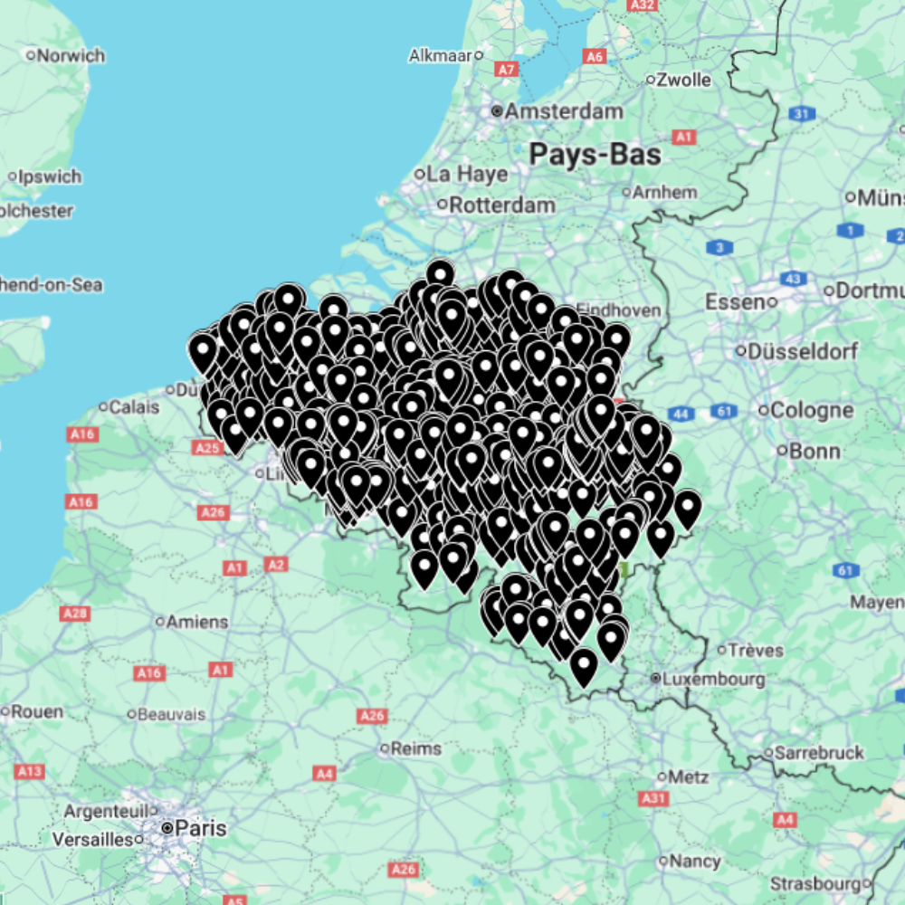 🇧🇪 Carte Urbex – Belgique